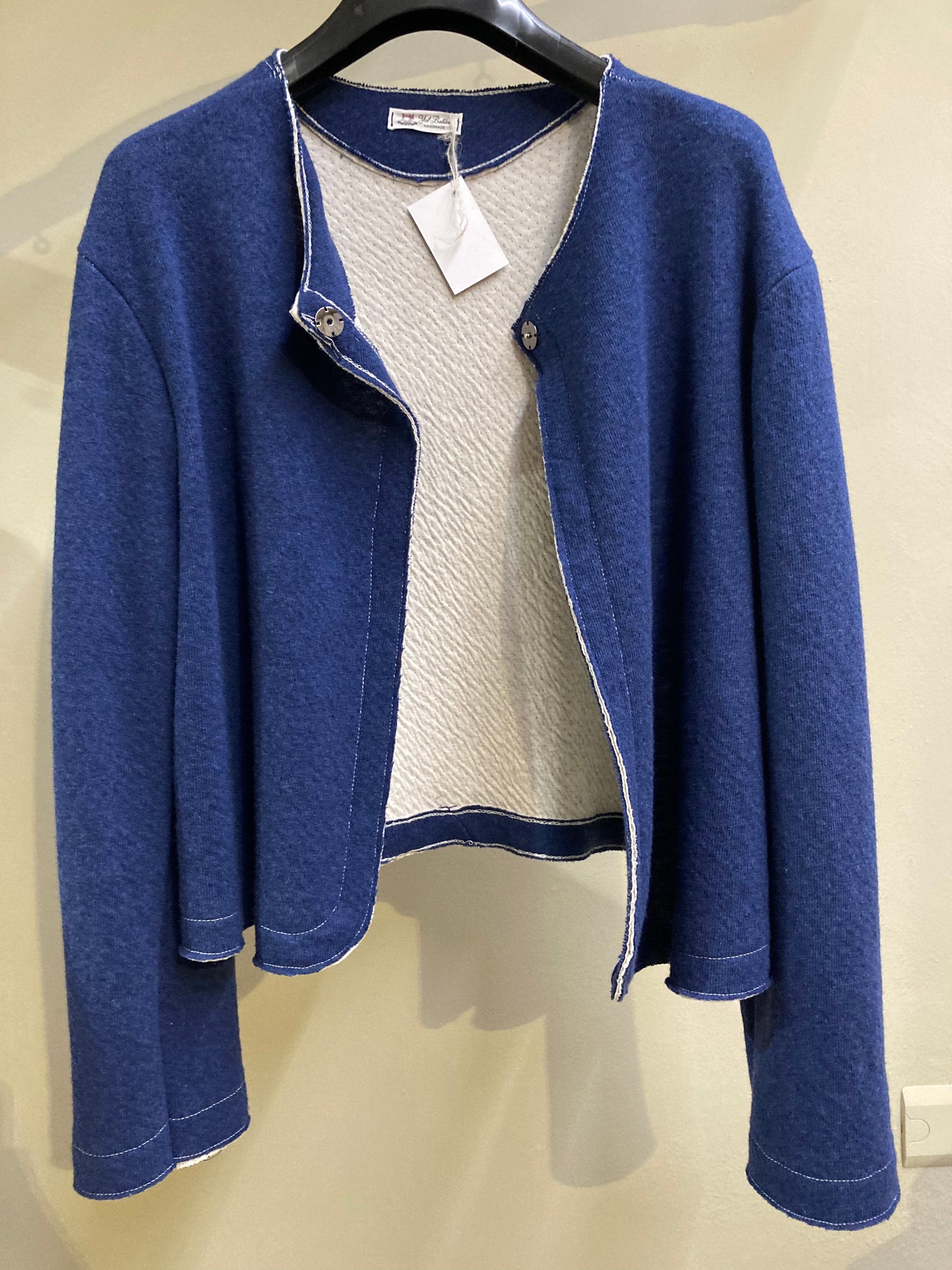 Cardigan in maglina blu