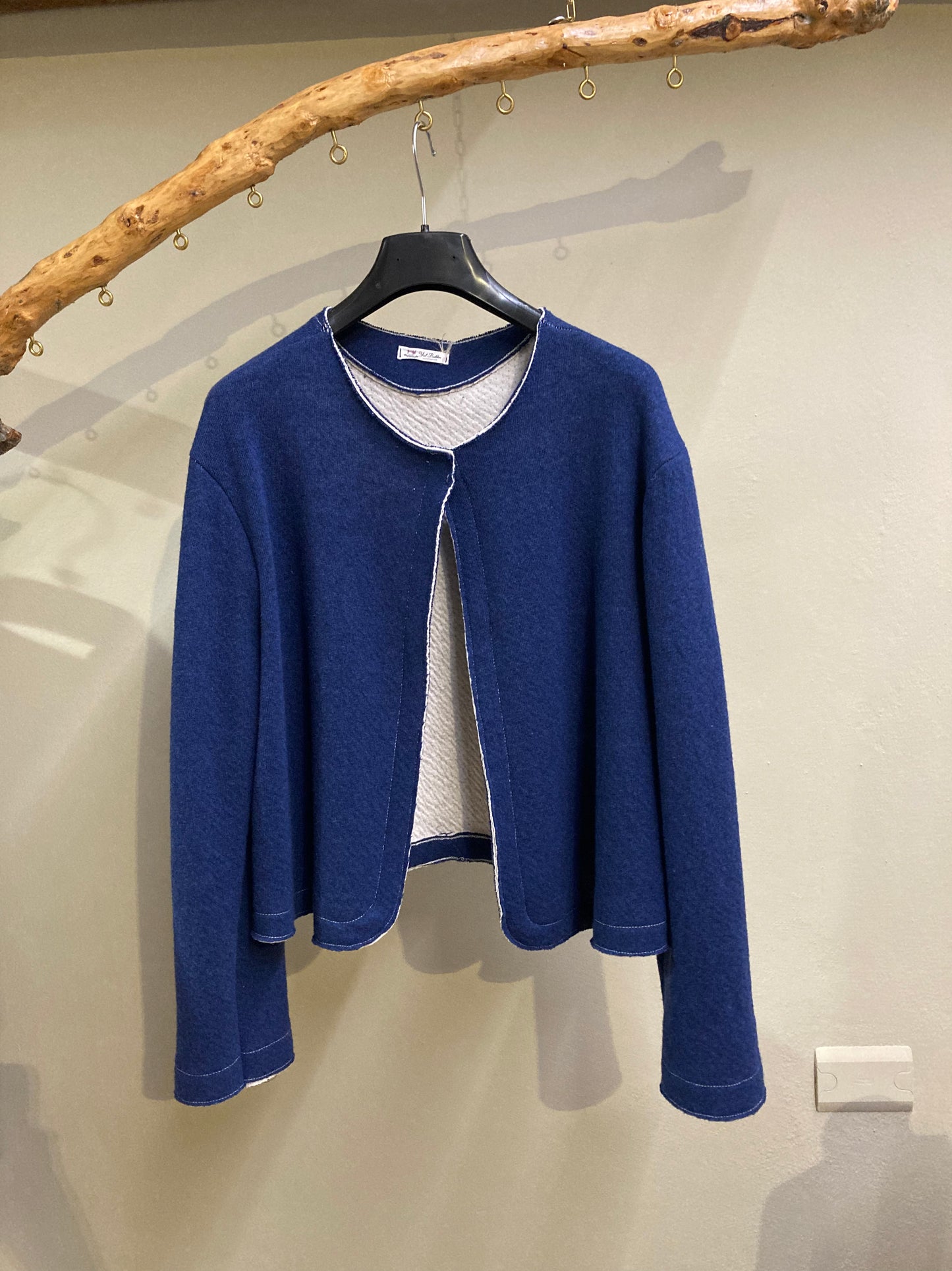 Cardigan in maglina blu