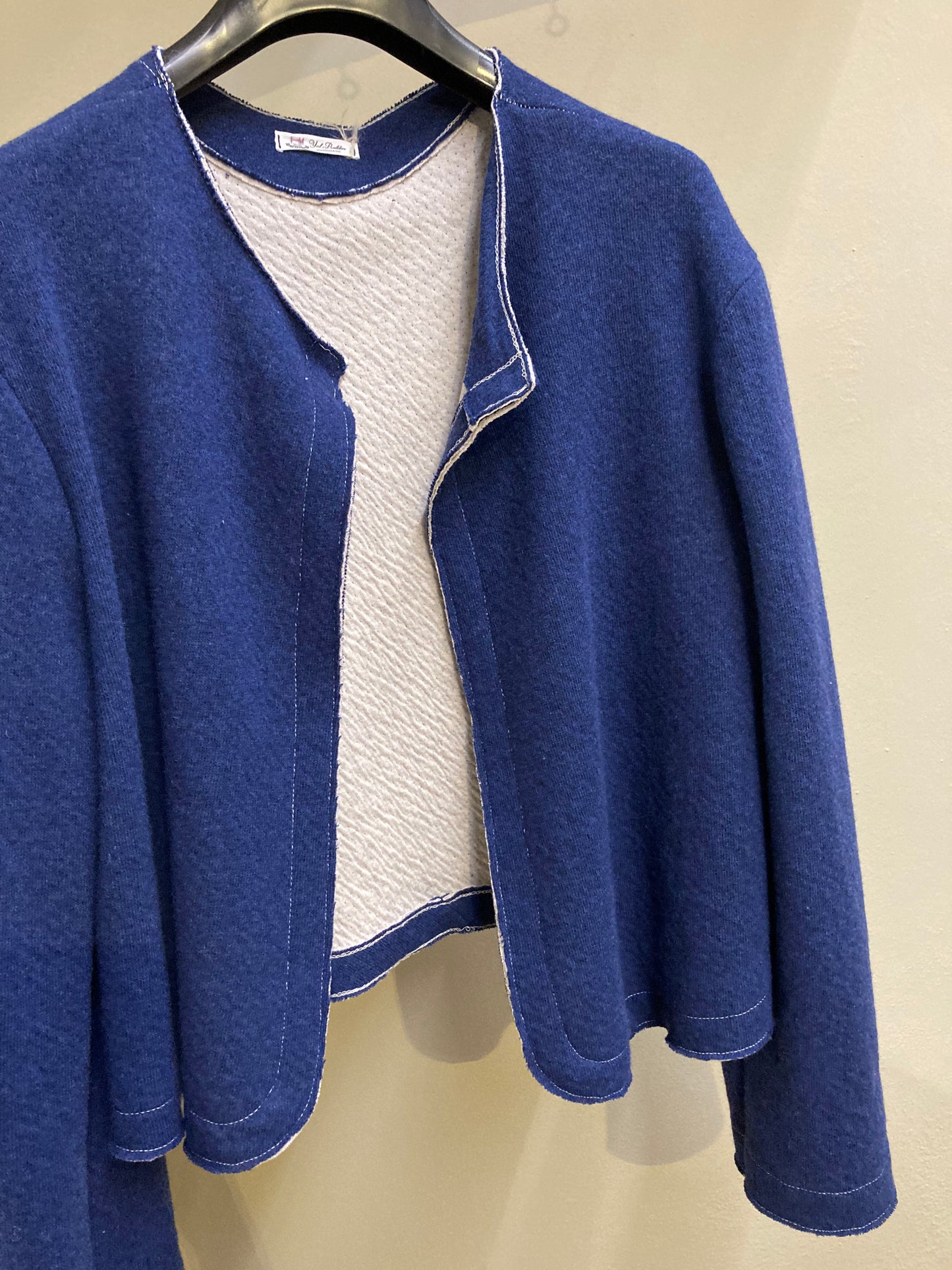 Cardigan in maglina blu